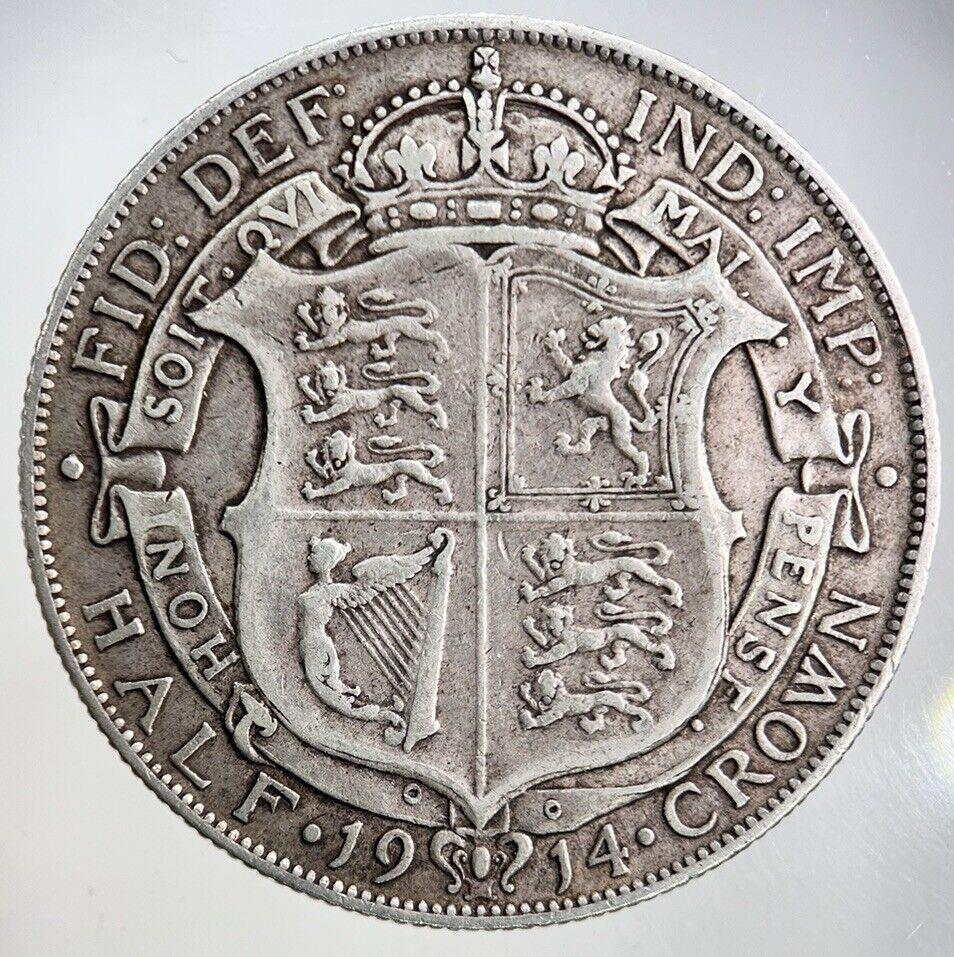 1914 George V Half-Crown Silver Coin | Very High Grade