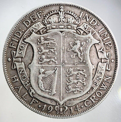 1914 George V Half-Crown Silver Coin | Very High Grade