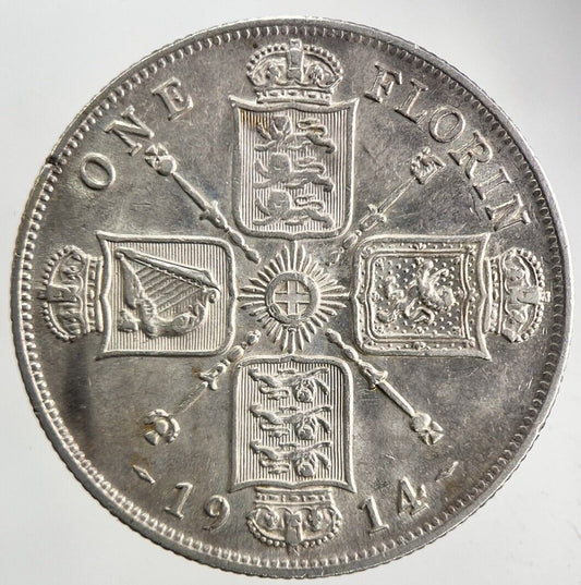 1914 George V Florin Silver Coin | Very High Grade