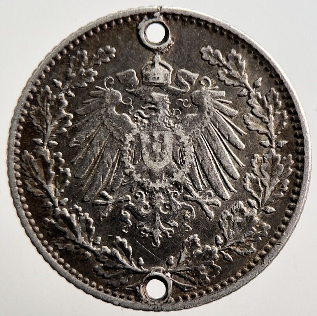 1914 Germany 1/2 Half Mark Silver Coin | Collectable Grade | a3545