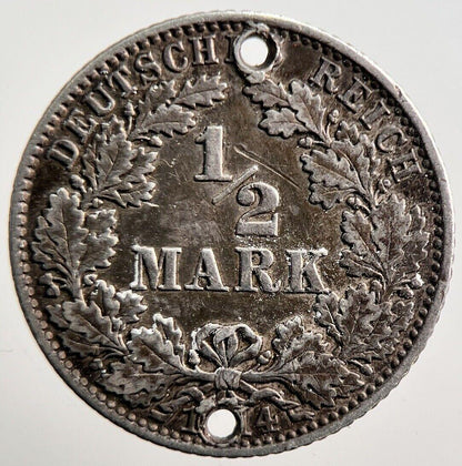 1914 Germany 1/2 Half Mark Silver Coin | Collectable Grade | a3545