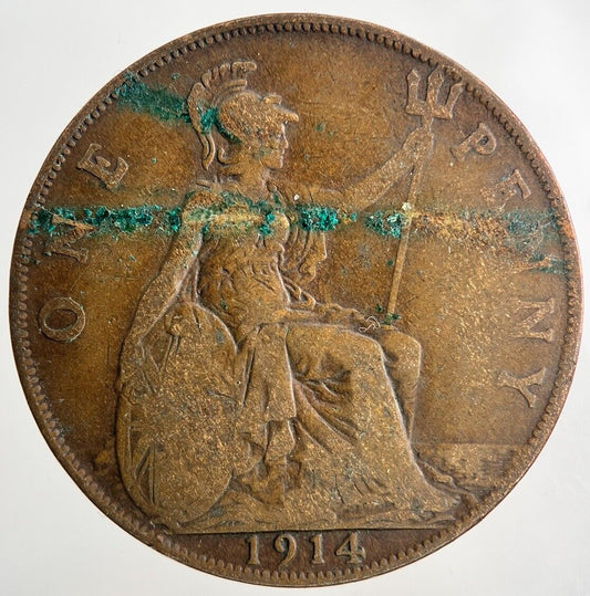1914 George V One Penny Coin | Collectable Grade