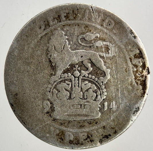 1914 George V Sixpence Silver Coin | Fair Grade
