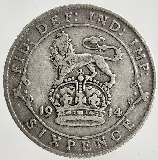1914 George V Sixpence Silver Coin | Collectable Grade