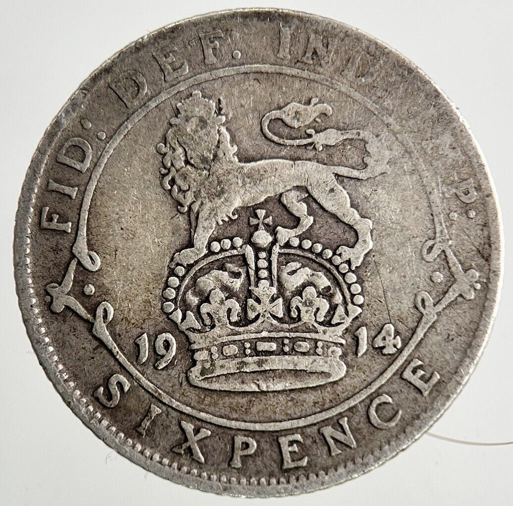 1914 George V Sixpence Silver Coin | Collectable Grade