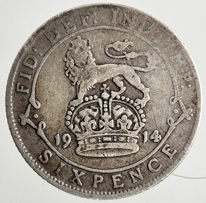 1914 George V Sixpence Silver Coin | Collectable Grade