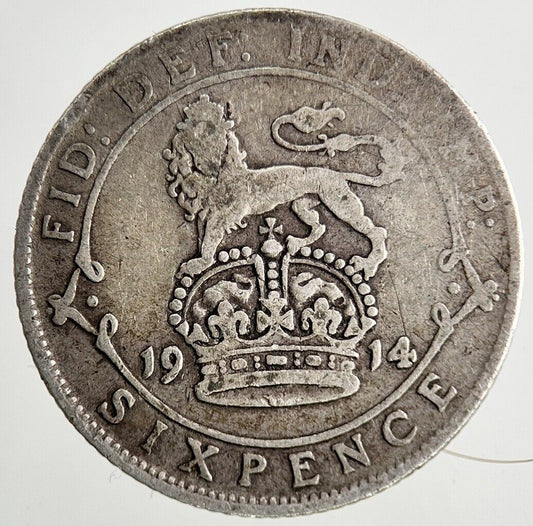 1914 George V Sixpence Silver Coin | Collectable Grade