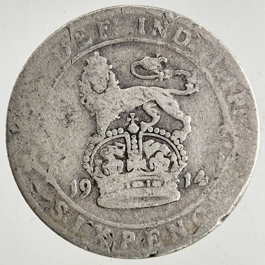 1914 George V Sixpence Silver Coin | Fair Grade