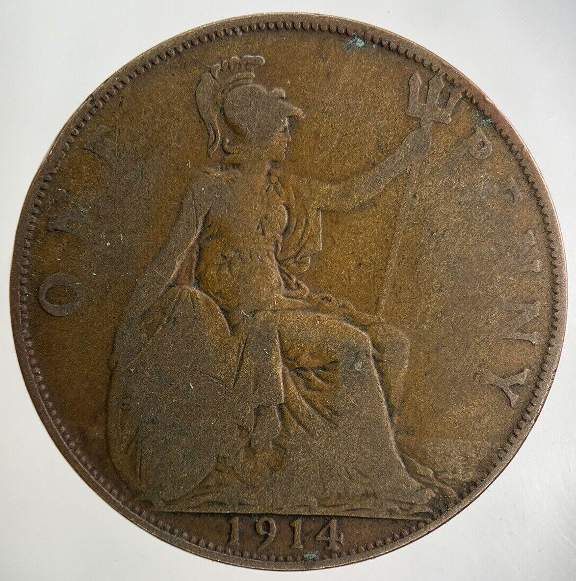 1914 George V One Penny Coin | Collectable Grade