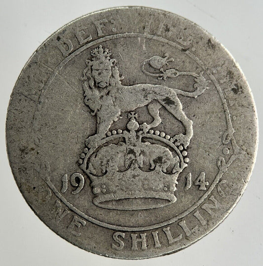 1914 George V Shilling Silver Coin | Collectable Grade