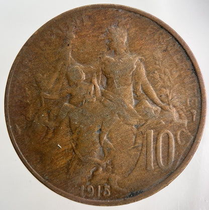1915 France 10 Centimes Coin | Collectable Grade