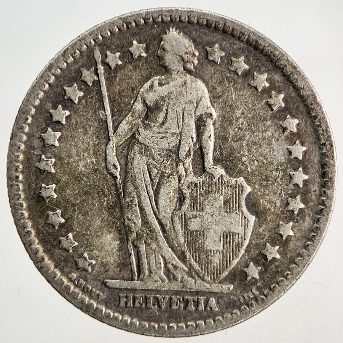 1914 Switzerland Swiss 1 Franc Silver Coin | Fine Collectable Grade