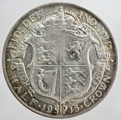 1915 George V Half-Crown Silver Coin | Fine Collectable Grade | a5897