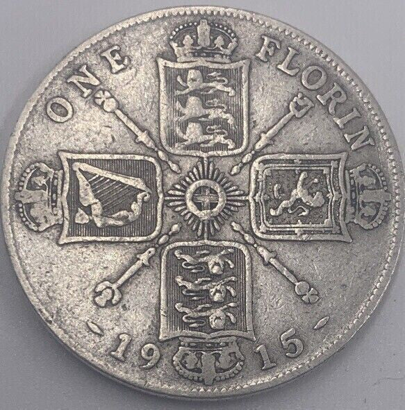 1915 George V Florin | British Silver Coin | Collectable Grade | a010