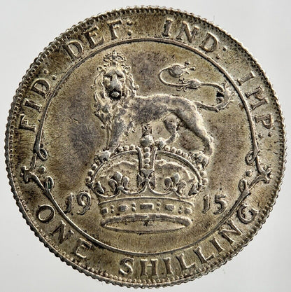 1915 George V Shilling | British Silver Coin | Very Fine Grade | a1017