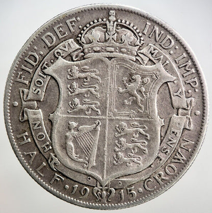 1915 George V Half-Crown Silver Coin | Very High Grade | a2738