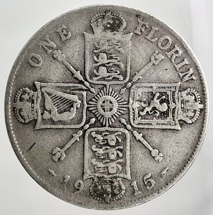 1915 George V Florin Silver Coin | Fine Collectable Grade