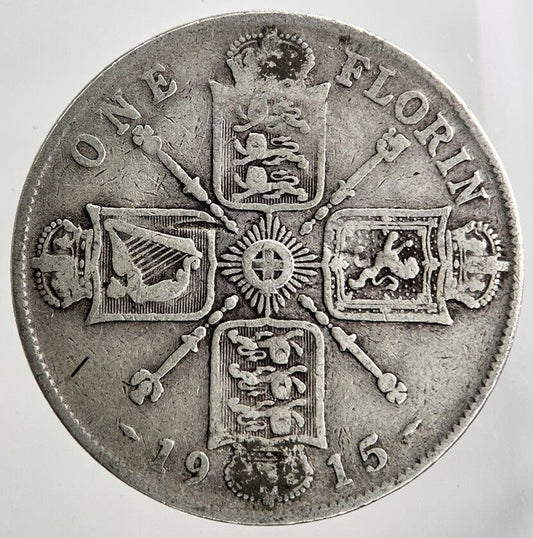 1915 George V Florin Silver Coin | Fine Collectable Grade