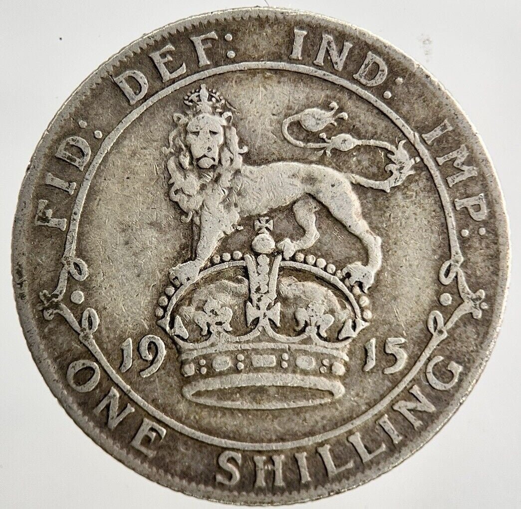 1915 George V Shilling Silver Coin | Fine Collectable Grade
