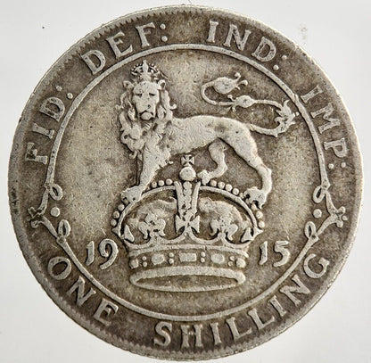 1915 George V Shilling Silver Coin | Fine Collectable Grade