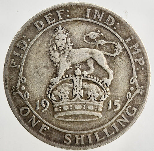 1915 George V Shilling Silver Coin | Fine Collectable Grade
