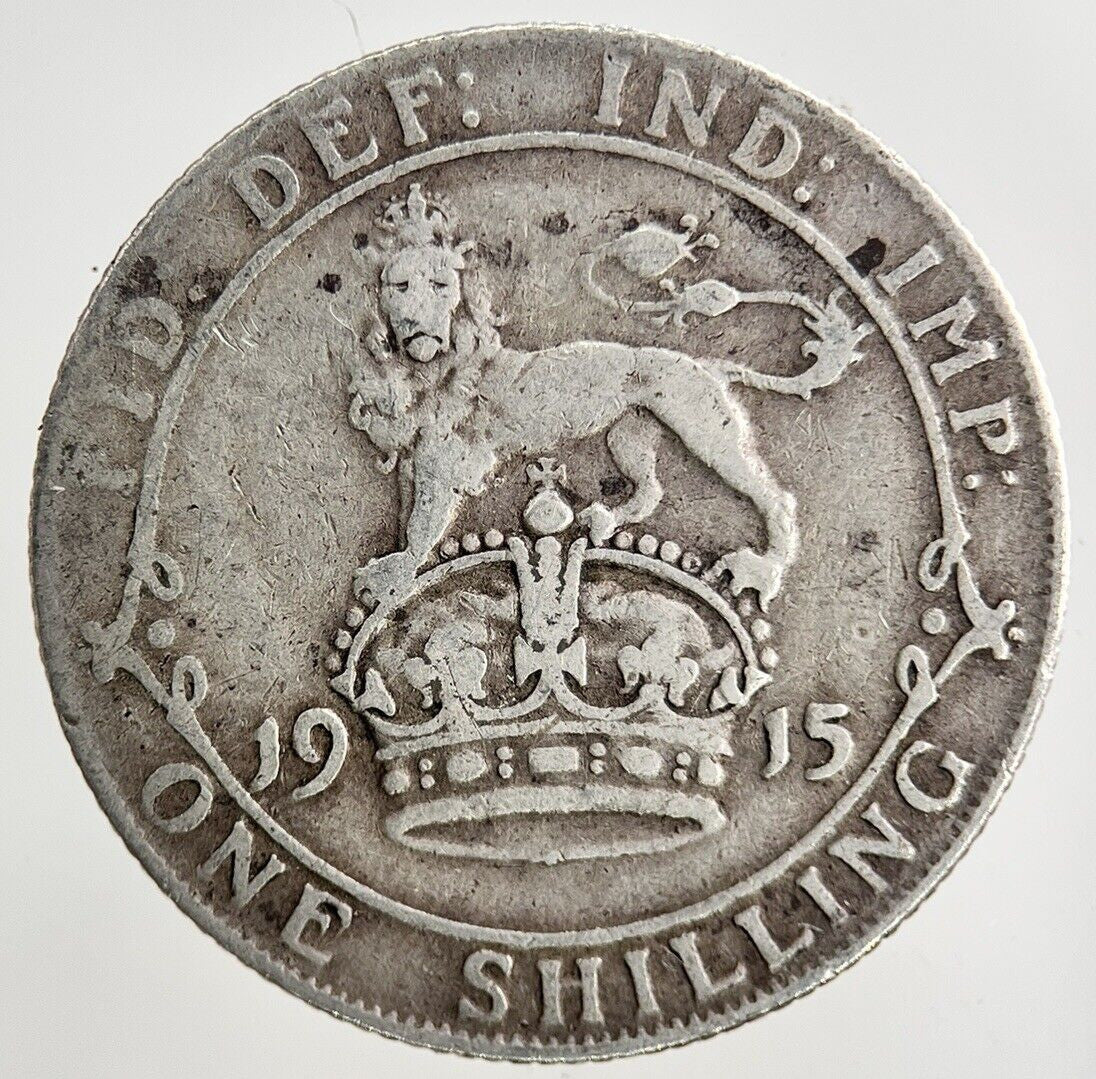 1915 George V Shilling Silver Coin | Fine Collectable Grade