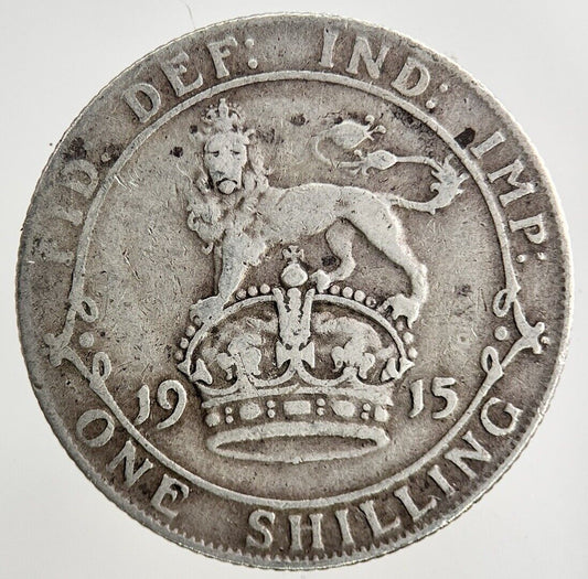 1915 George V Shilling Silver Coin | Fine Collectable Grade