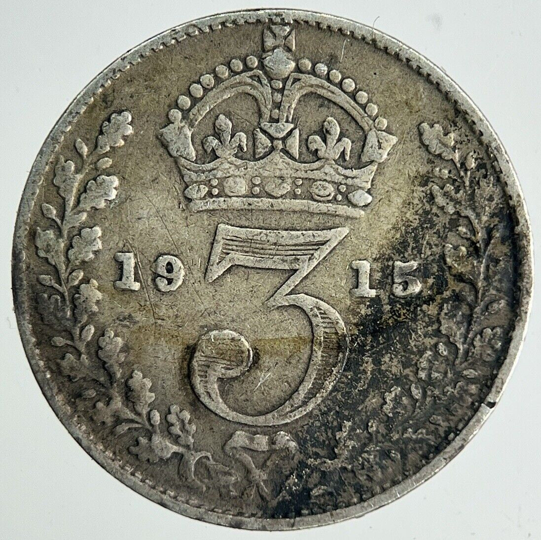 1915 George V Threepence Silver Coin | Fine Collectable Grade