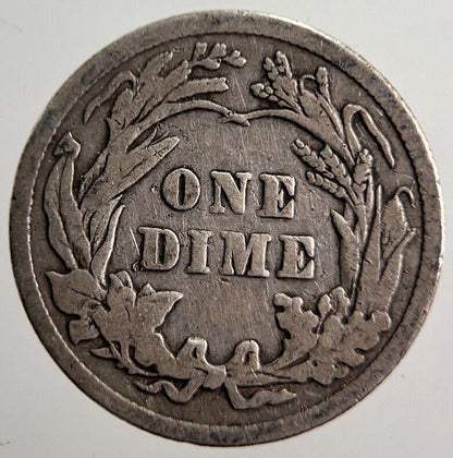 1915 US USA Barber One 1 Dime Silver Coin | Collectable Grade | a793