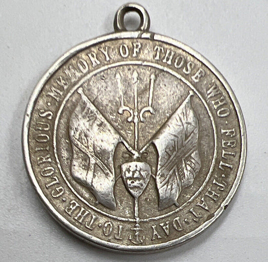 1916 Battle Jutland German Fleet 22mm | British Silver Medal | Fine Grade