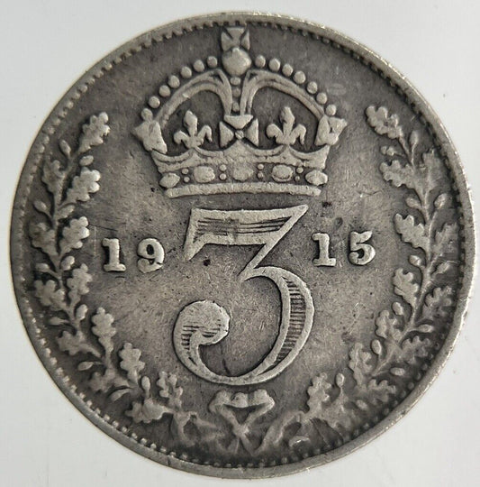 1915 George V Threepence Silver Coin | Fine Collectable Grade