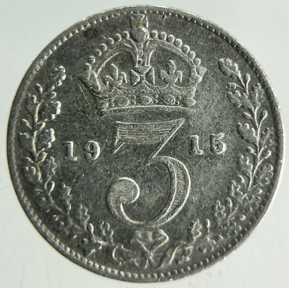 1915 George V Threepence Silver Coin | Fine Collectable Grade