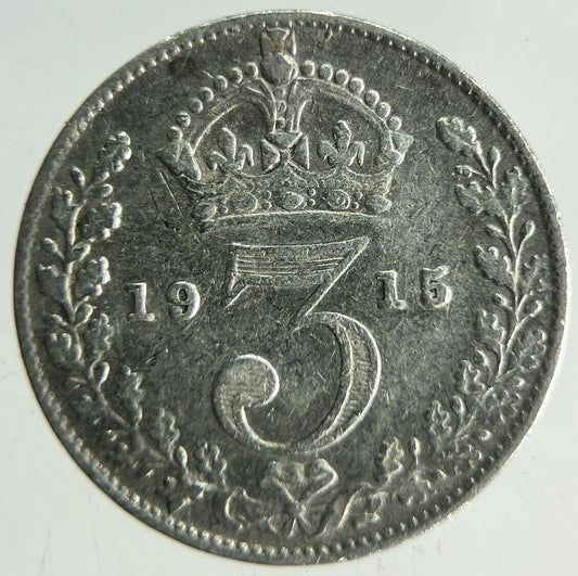 1915 George V Threepence Silver Coin | Fine Collectable Grade
