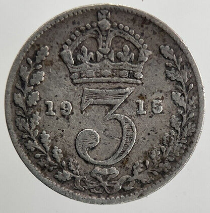 1915 George V Threepence Silver Coin | Fine Collectable Grade