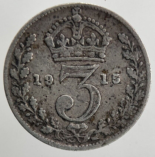 1915 George V Threepence Silver Coin | Fine Collectable Grade