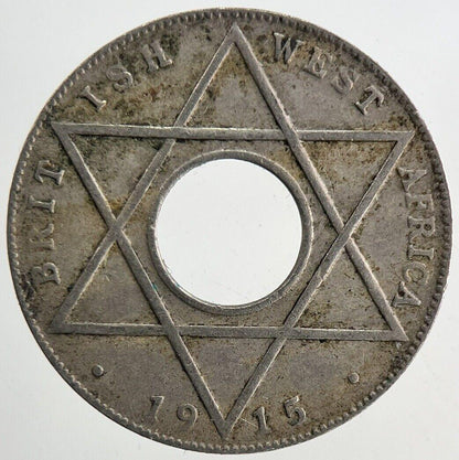 1915 West Africa One Tenth Of A Penny 1/10 Coin | Fine Collectable Grade