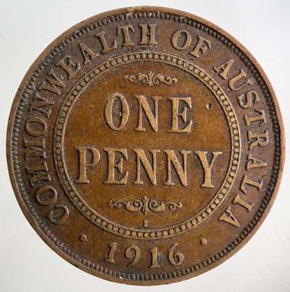 1916 Australia One Penny Coin | Fine Collectable Grade