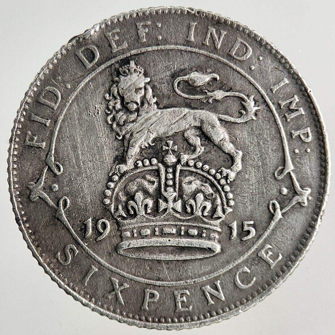 1915 George V Sixpence Silver Coin | Fine Collectable Grade