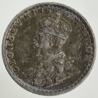 1915 India 2 Annas Silver Coin | Fine Collectable Grade