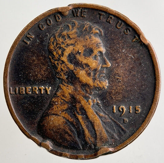 1915-D US USA Lincoln Wheat Cents Coin | Fine Collectable Grade