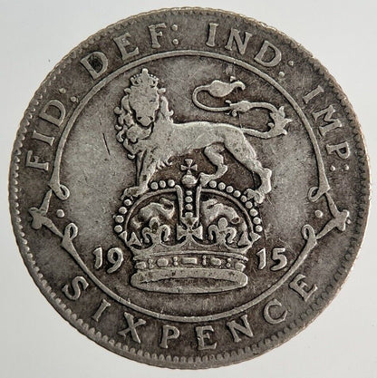 1915 George V Sixpence Silver Coin | Fine Collectable Grade