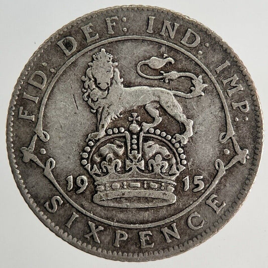 1915 George V Sixpence Silver Coin | Fine Collectable Grade