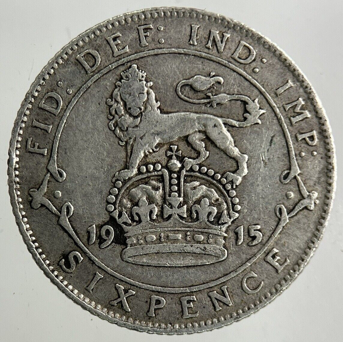 1915 George V Sixpence Silver Coin | Fine Collectable Grade
