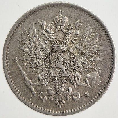 1916 Finland 25 Pennia Silver Coin | Very High Grade | a4861