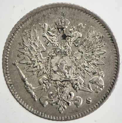 1916 Finland 25 Pennia Silver Coin | Very High Grade | a4864