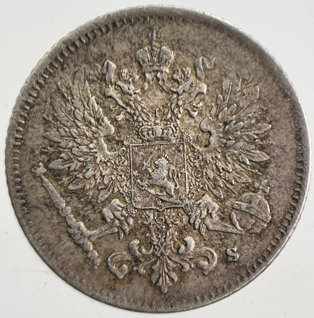 1916 Finland 25 Pennia Silver Coin | Very High Grade | a4862