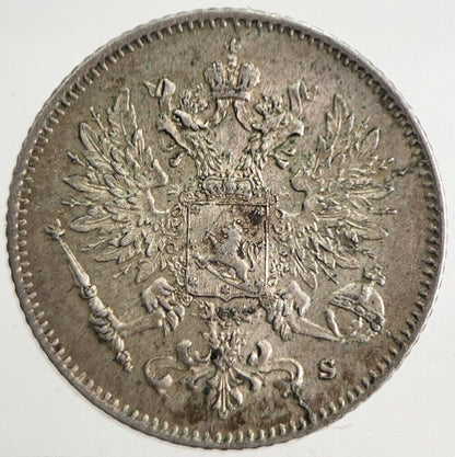 1916 Finland 25 Pennia Silver Coin | Very High Grade | a4860