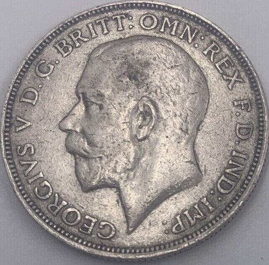 1916 British Florin | Silver Coin | King George V | Fair Grade | a015