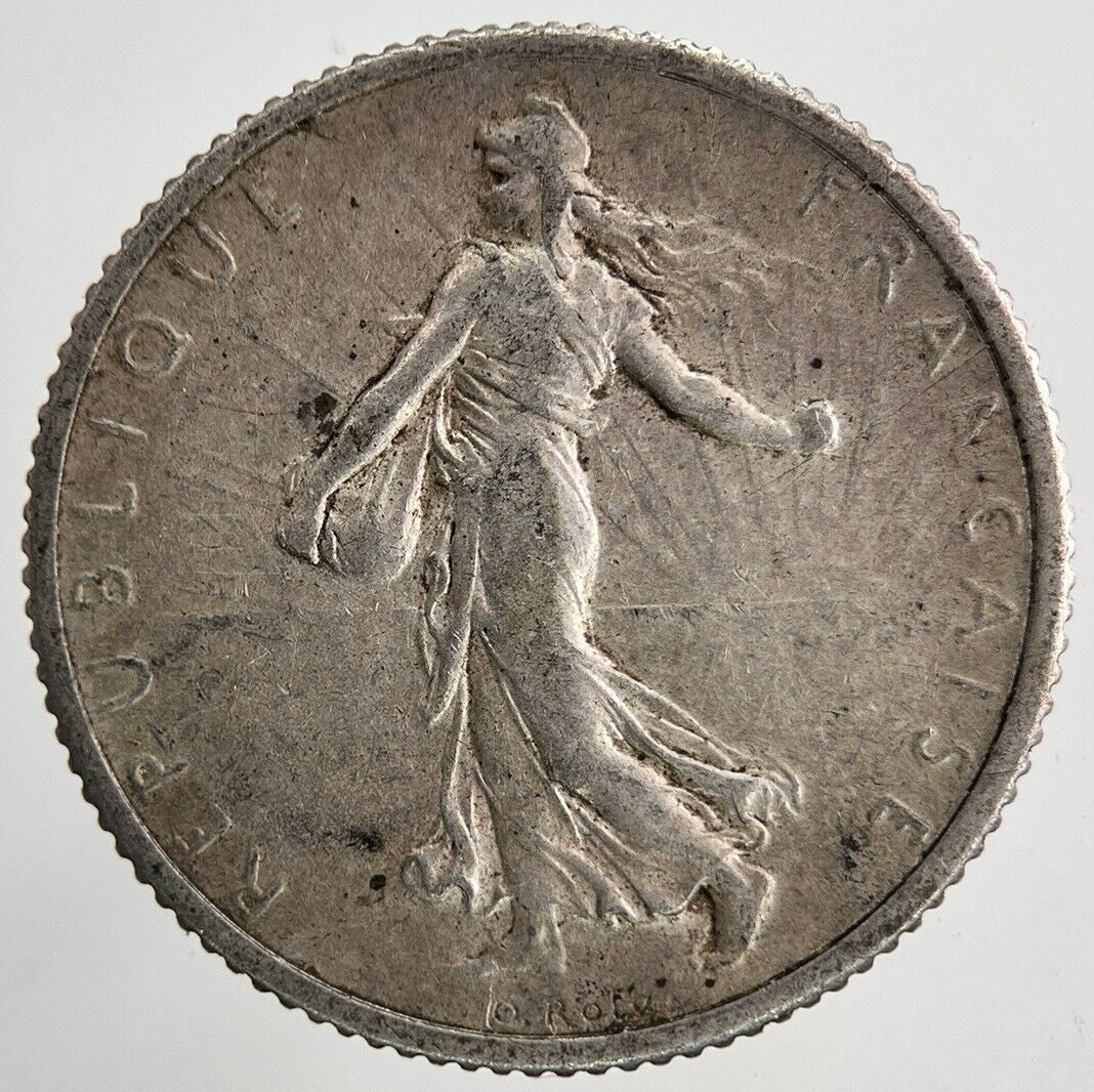 1916 France 1 Franc Silver Coin | Fine Collectable Grade | a6636