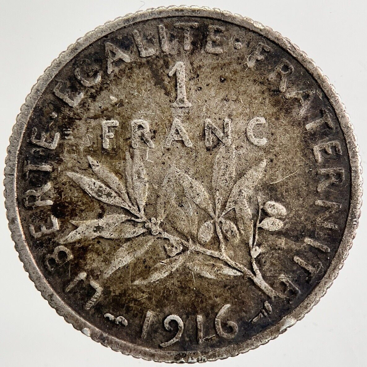 1916 France 1 Franc Silver Coin | Fine Collectable Grade